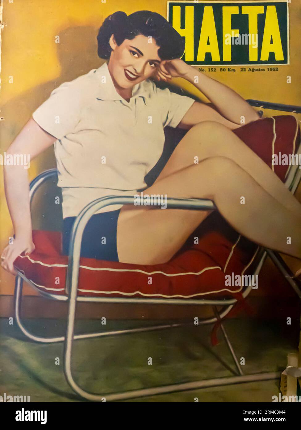 Copertina della rivista turca HAFTA agosto 1952 Foto Stock