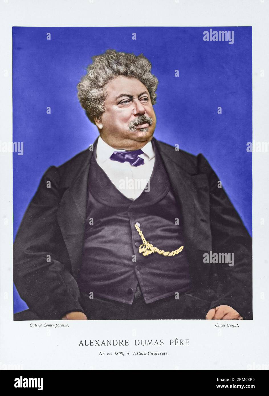 Ritratto di Alexandre Dumas (père). Foto Stock