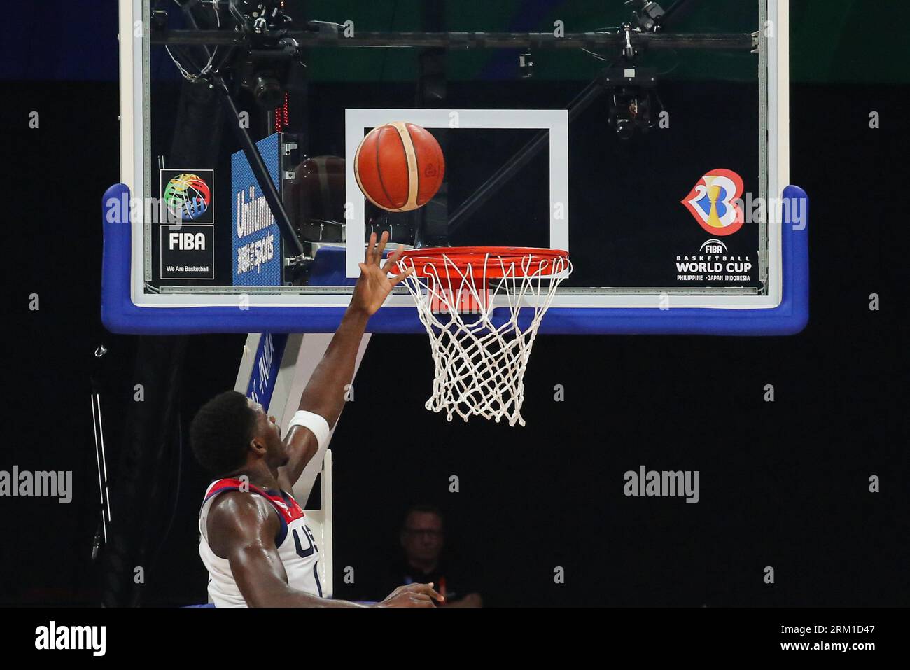 Pasay, Filippine. 26 agosto 2023. Anthony Edwards della squadra di pallacanestro USA in azione durante la partita della FIBA Men's Basketball World Cup 2023 tra USA e nuova Zelanda alla MOA Arena. Punteggio finale USA 99:72 nuova Zelanda. Credito: SOPA Images Limited/Alamy Live News Foto Stock