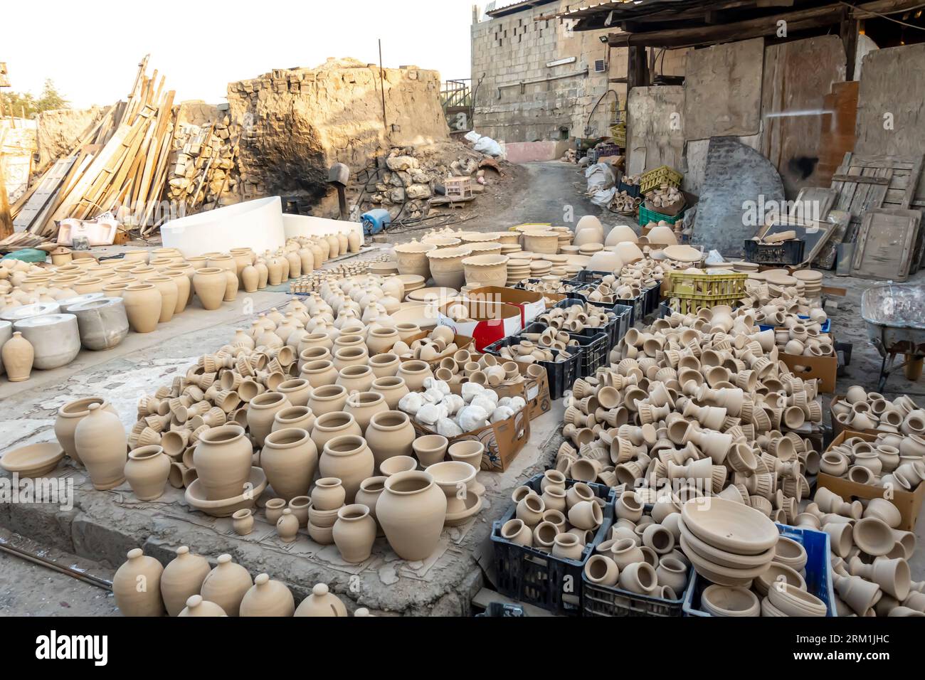 Laboratorio di ceramica A'ali - ceramica alshugel Bahrain Foto Stock