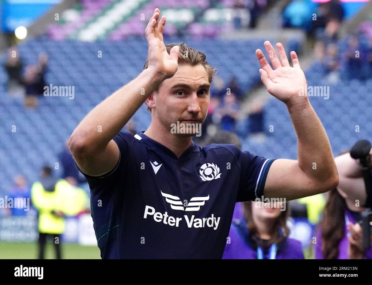 James Ritchie scozzese dopo la partita delle Summer Nations Series allo Scottish gas Murrayfield Stadium di Edimburgo. Data foto: Sabato 26 agosto 2023. Foto Stock