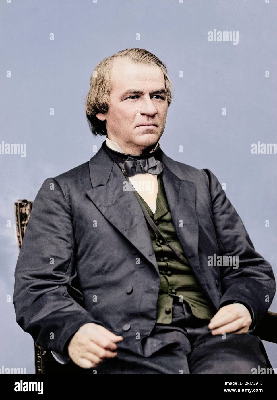 Andrew Johnson circa 1870-1880. Di Mathew Brady. Foto Stock