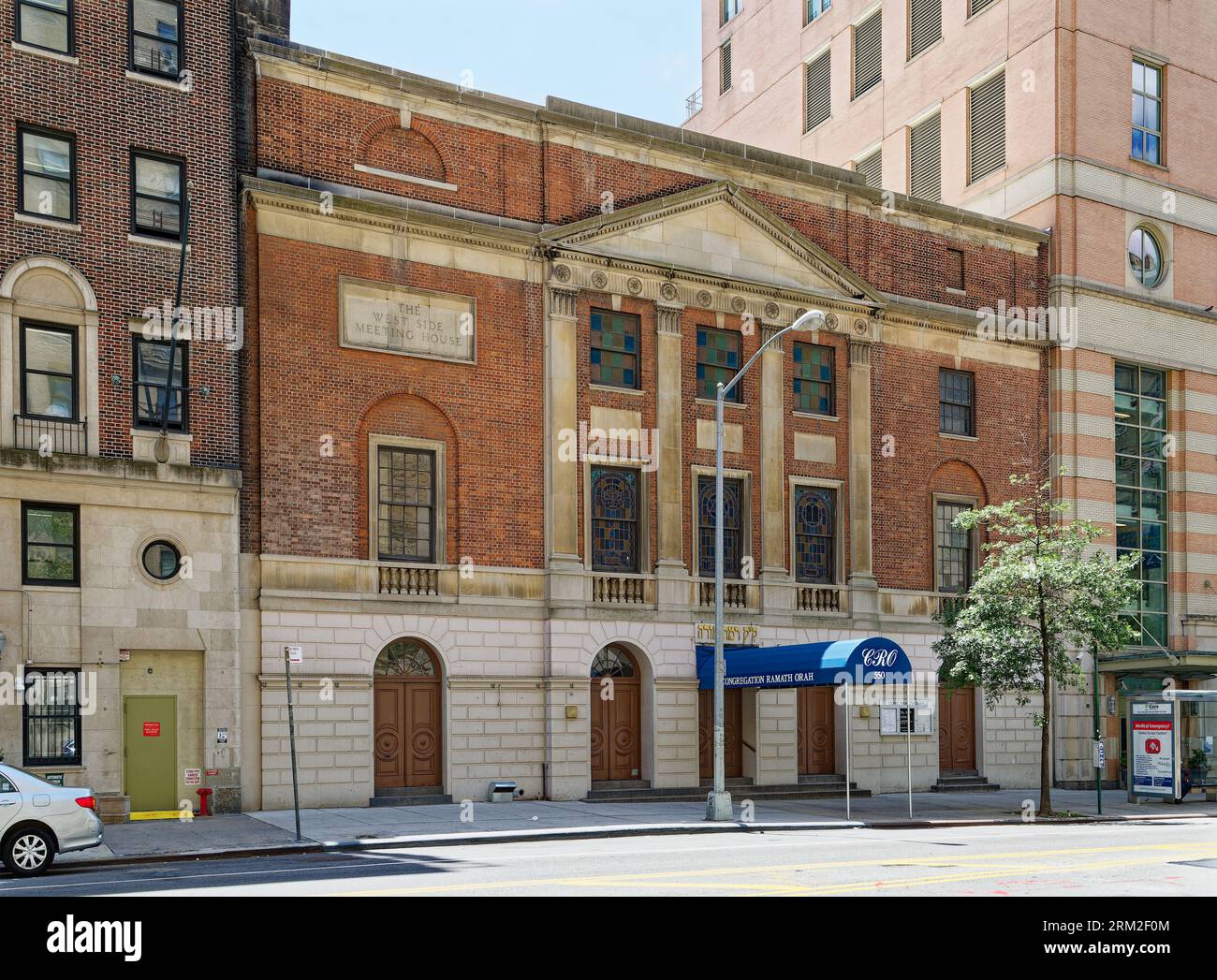 Manhattan Valley: Sinagoga Congregation Ramath Orah, costruita nel 1921 come West Side Congregational Church, è nel National Register of Historic Places. Foto Stock