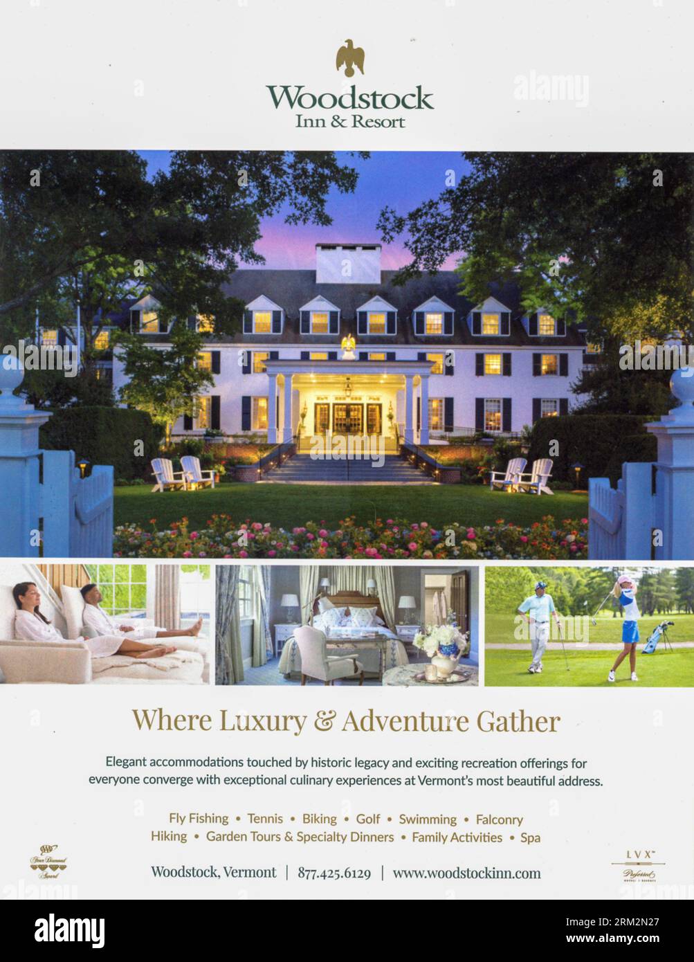 Rivista "Conde Nast Traveler" luglio/agosto 2023 Issue Advert, USA Foto Stock