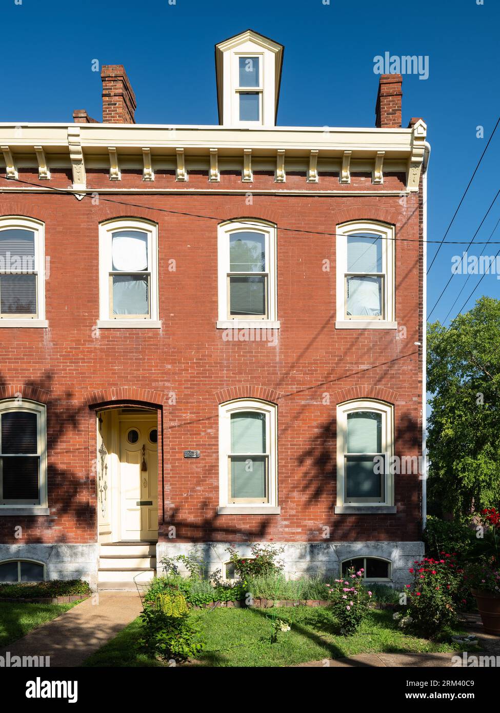 Edificio residenziale nel quartiere Soulard Foto Stock