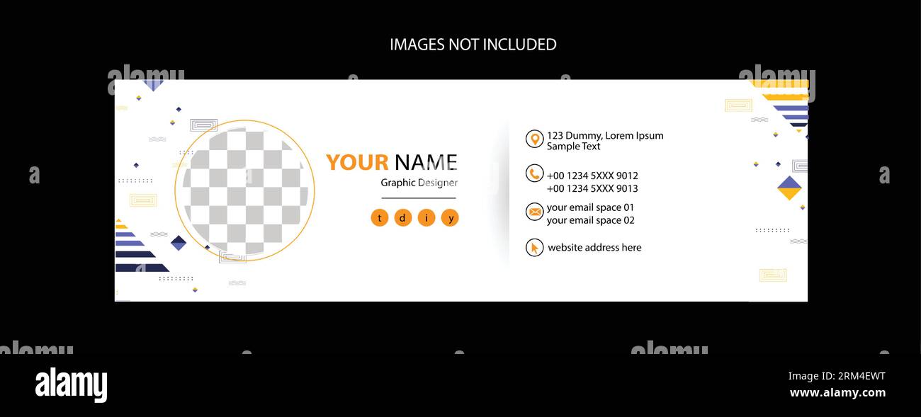 Design modello piè di pagina e-mail per promozioni aziendali Illustrazione Vettoriale