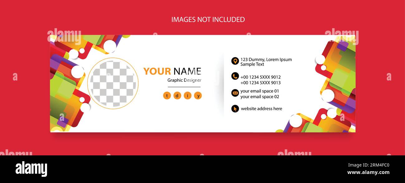 Design modello piè di pagina e-mail per promozioni aziendali Illustrazione Vettoriale