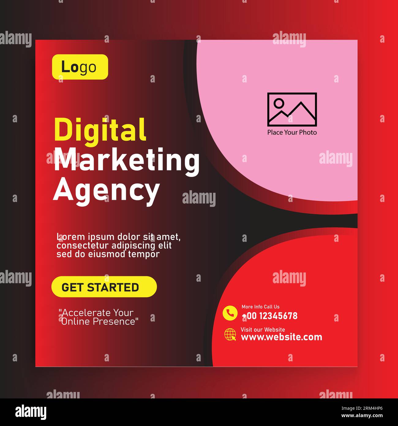 creazione di modelli di social media per agenzie di marketing digitale e esperti Illustrazione Vettoriale
