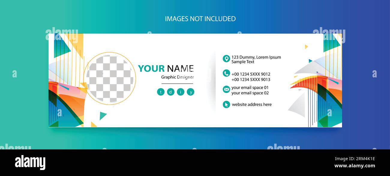Design modello piè di pagina e-mail per promozioni aziendali Illustrazione Vettoriale