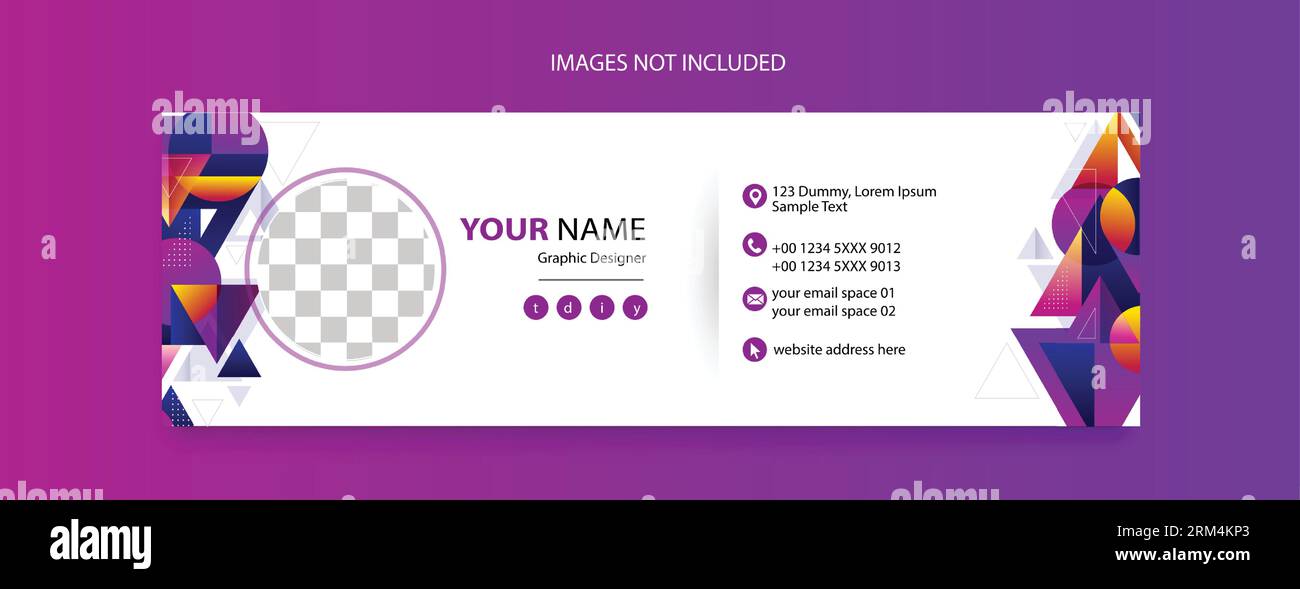 Design modello piè di pagina e-mail per promozioni aziendali Illustrazione Vettoriale