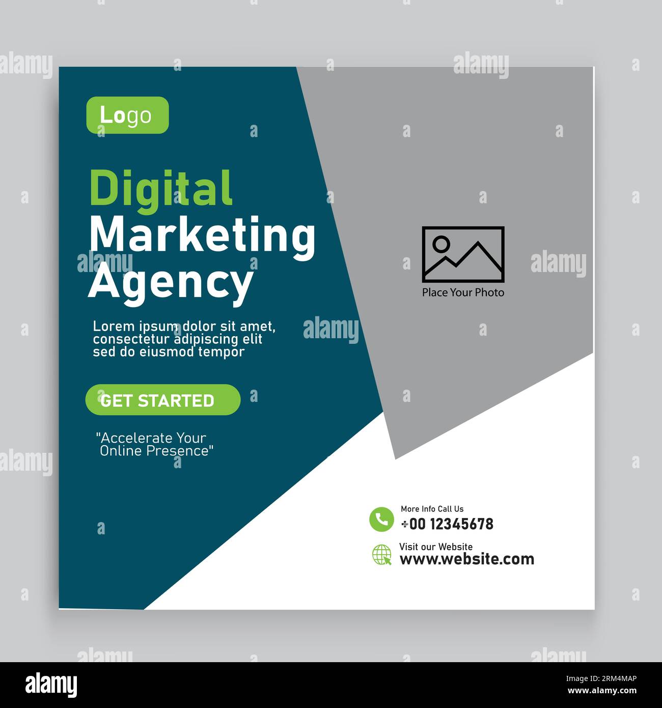 creazione di modelli di social media per agenzie di marketing digitale e esperti Illustrazione Vettoriale