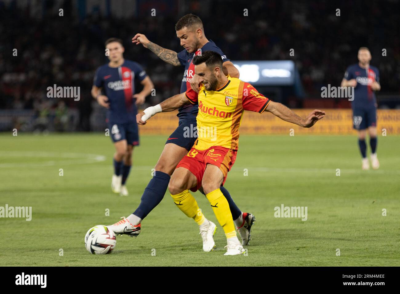 Parigi, San Paolo, Brasile, Francia. 26 agosto 2023. SAN PAOLO, BRASILE - AGOSTO 26: Partita tra PSG e Lens come parte della stagione regolare della Ligue 1 allo stadio Parc des Princes il 26 agosto 2023 a Parigi, Francia. (Immagine di credito: © Jose Prestes/PX Imagens tramite ZUMA Press Wire) SOLO PER USO EDITORIALE! Non per USO commerciale! Foto Stock