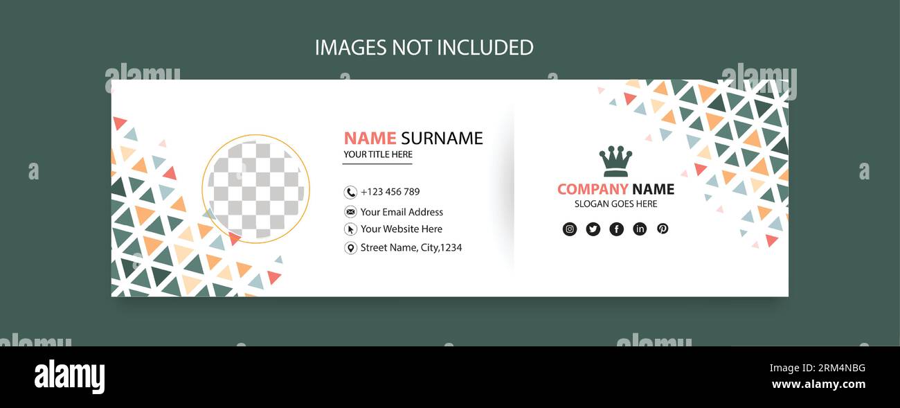 Design modello piè di pagina e-mail per promozioni aziendali Illustrazione Vettoriale