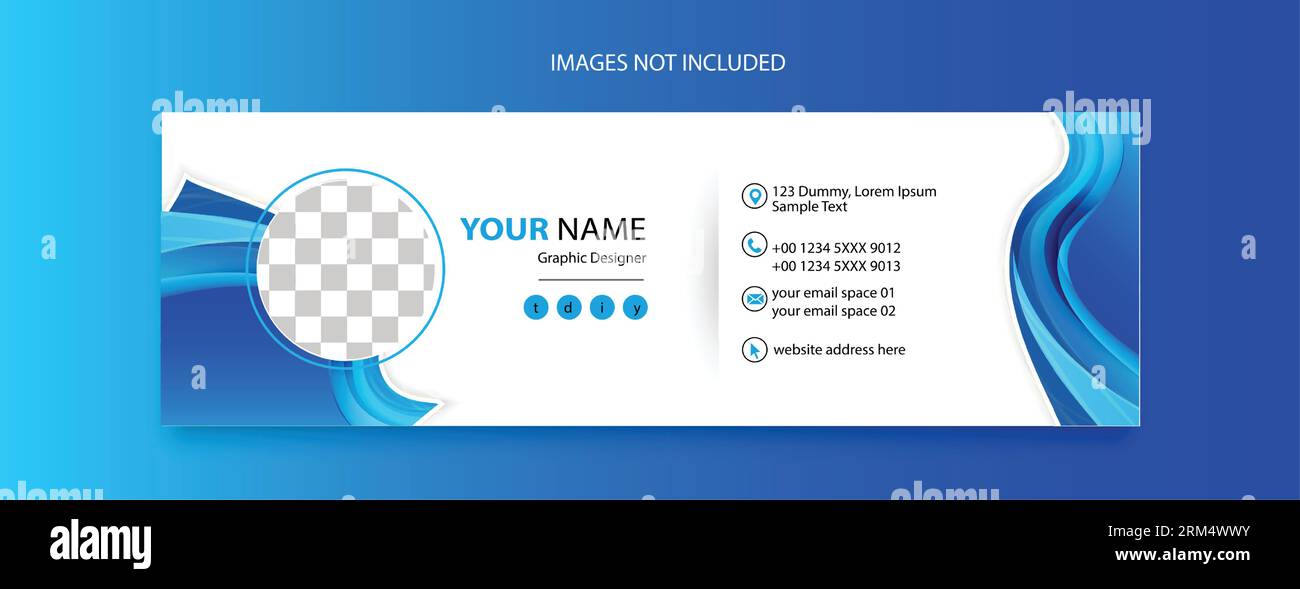 Design modello piè di pagina e-mail per promozioni aziendali Illustrazione Vettoriale