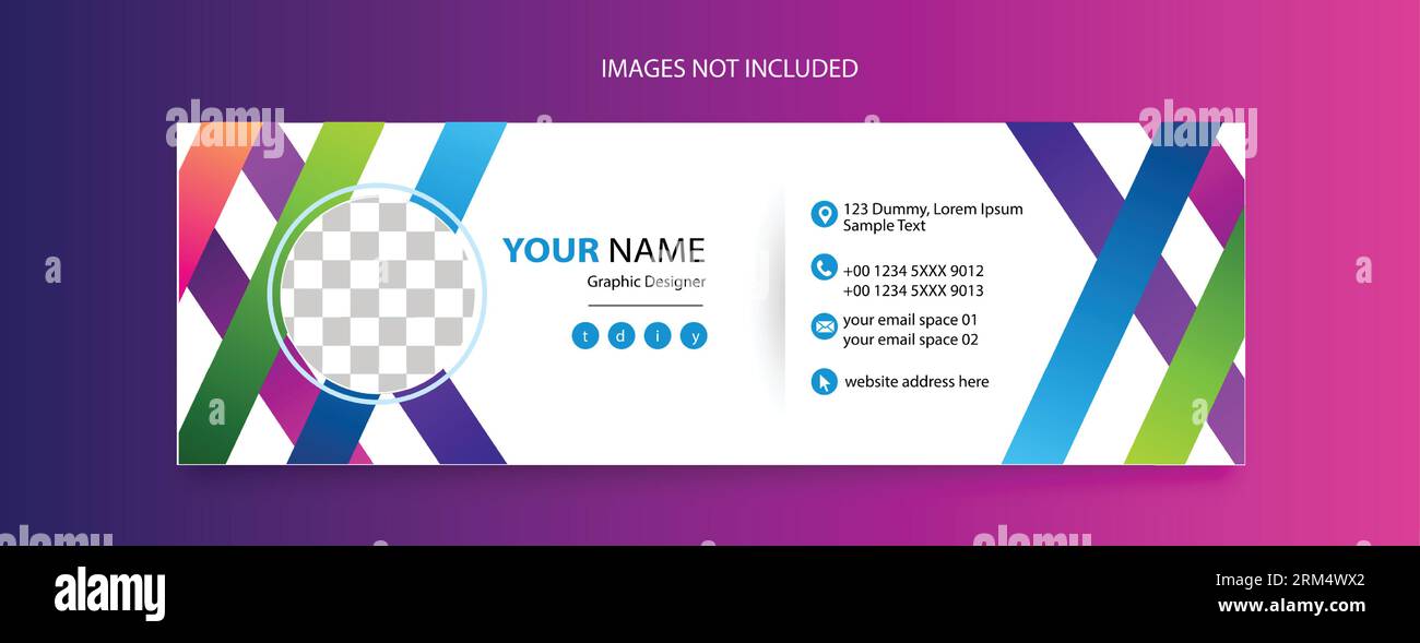 Design modello piè di pagina e-mail per promozioni aziendali Illustrazione Vettoriale