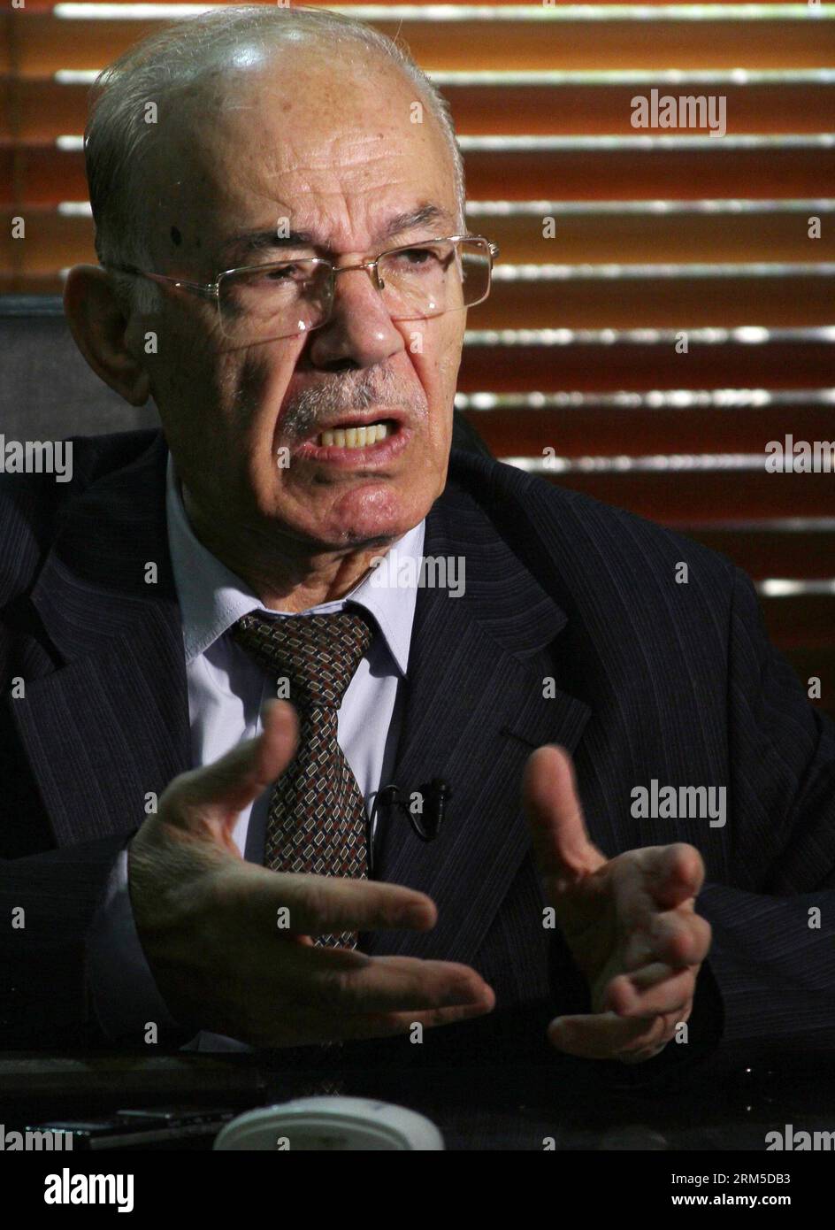 Bildnummer: 60631165 Datum: 23.10.2013 Copyright: imago/Xinhua (131023) -- DAMASCO, 23 ottobre 2013 (Xinhua) -- Hasan Abdul-Azim, capo dell'organismo di coordinamento nazionale oppositorio (BCN), parla durante un'intervista con Xinhua a Damasco, capitale della Siria, il 23 ottobre 2013. Hasan Abdul-Azim ha detto che il destino del presidente Bashar al-Assad dovrebbe essere determinato sul tavolo negoziale da parte dei siriani nel loro insieme, non solo da un partito di opposizione. (Xinhua/Bassem Tellawi) SYRIA-DAMASCO-HASAN ABDUL-AZIM PUBLICATIONxNOTxINxCHN People Politik xsp x0x 2013 Hoch 60631165 Data 23 10 2013 Copyright IMA Foto Stock