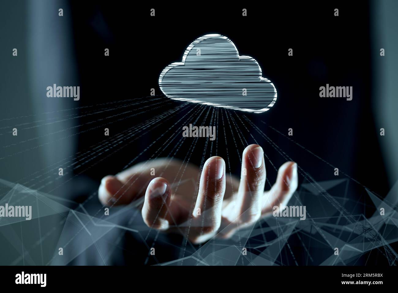 Immagine della conversione DX del business utilizzando il cloud Foto Stock