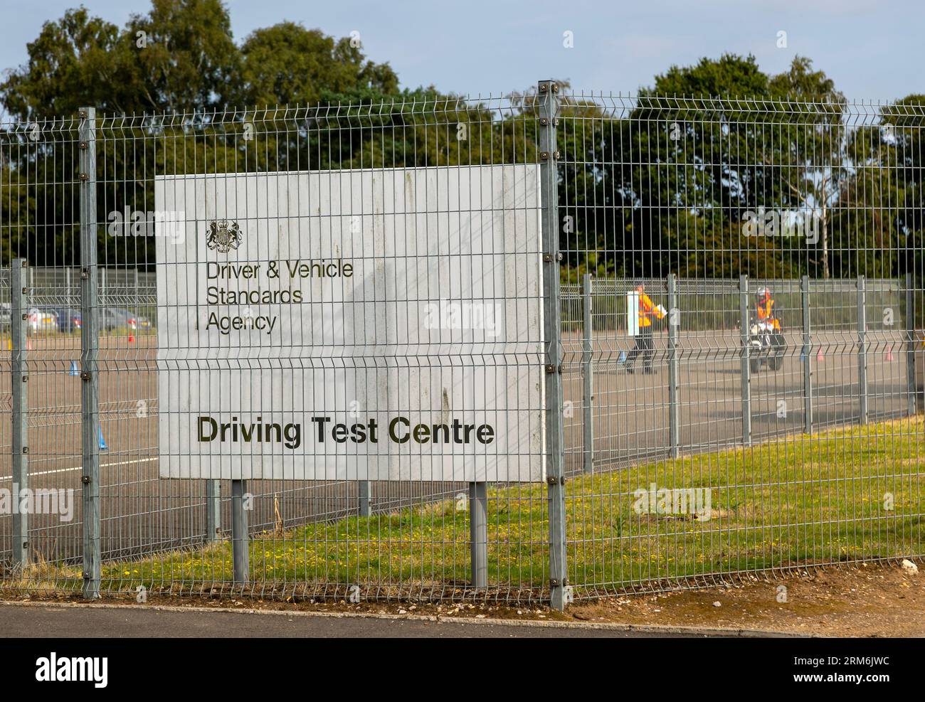 Driving test Centre, Ransomes Industrial Park, Ipswich, Suffolk, Inghilterra, Agenzia britannica per gli standard dei veicoli e dei conducenti Foto Stock