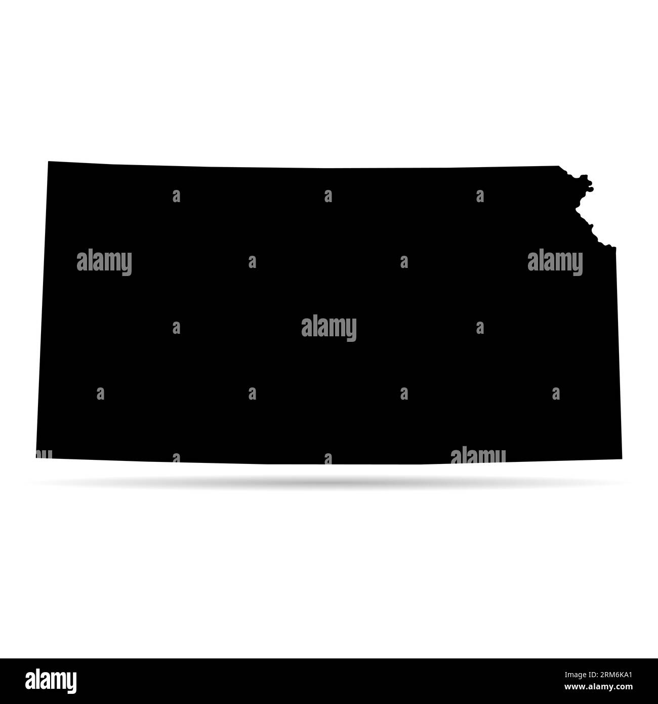 Forma della mappa del Kansas, stati uniti d'america. Illustrazione vettoriale simbolo icona concetto piatto . Illustrazione Vettoriale