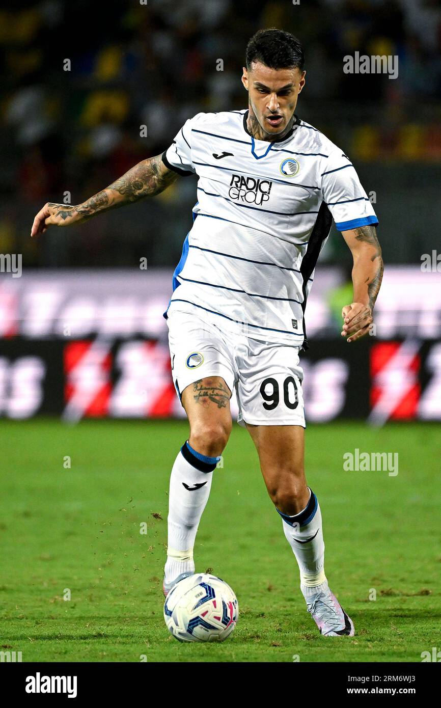 Gianluca Scamacca dell'Atalanta BC in azione durante la partita di serie A tra Frosinone calcio e Atalanta BC allo stadio Benito stirpe di Fros Foto Stock