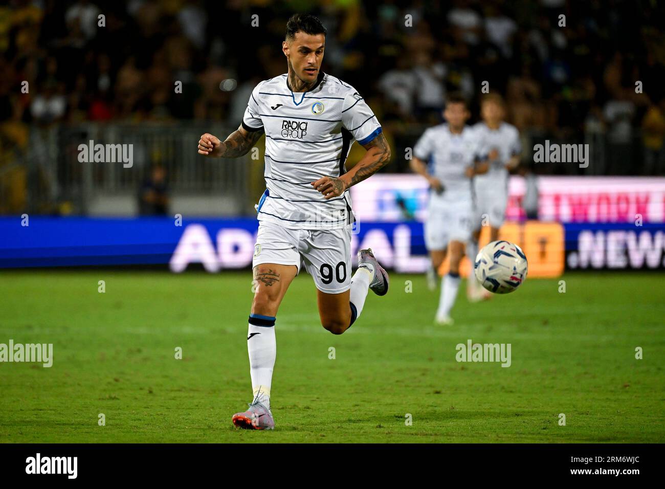 Gianluca Scamacca dell'Atalanta BC in azione durante la partita di serie A tra Frosinone calcio e Atalanta BC allo stadio Benito stirpe di Fros Foto Stock