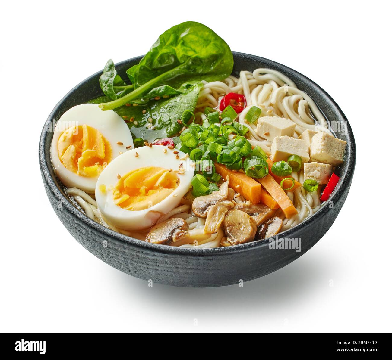 Ramen istantaneo su sfondo bianco Foto stock - Alamy