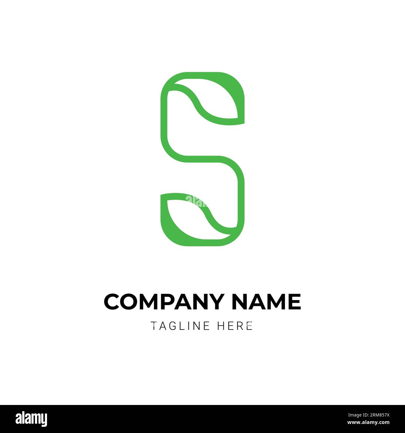 Lascia il modello di disegno del logo della lettera Illustrazione Vettoriale