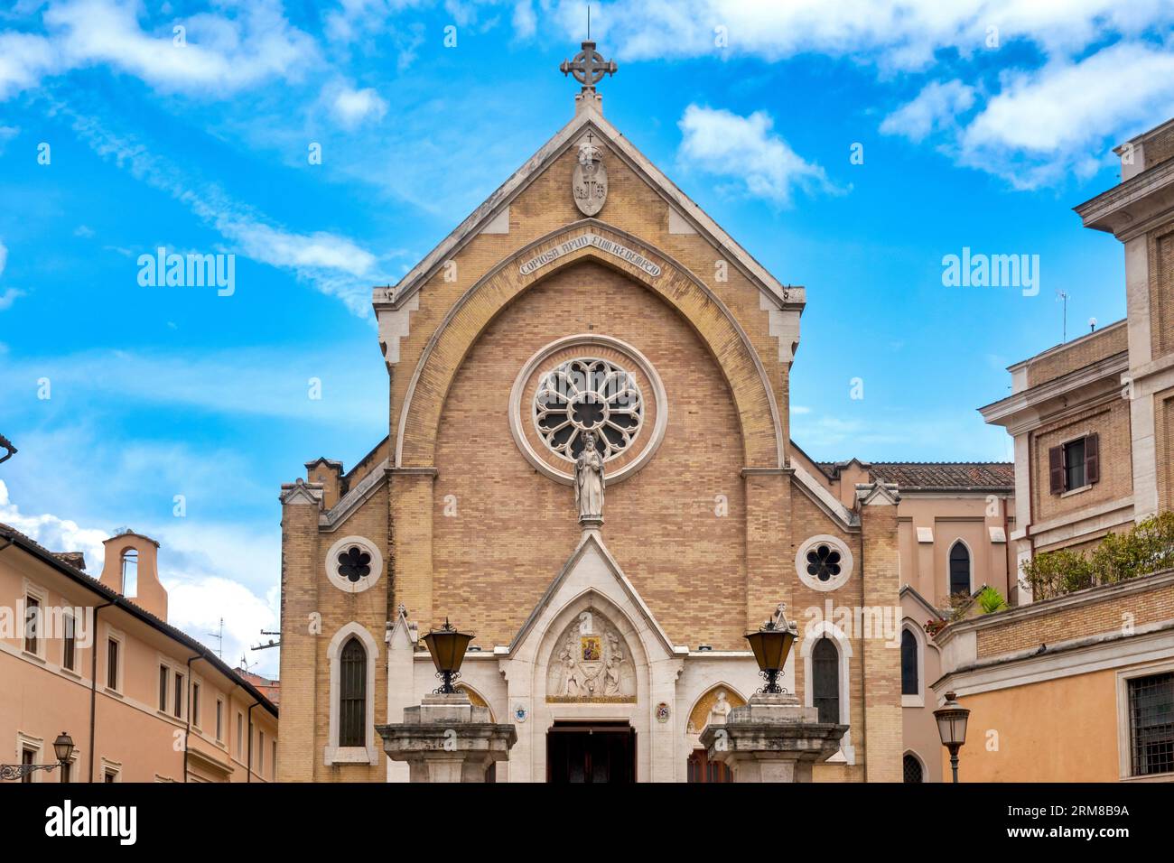 Facciata della Chiesa di Sant'Alfonso di Liguori, Roma, Italia Foto Stock