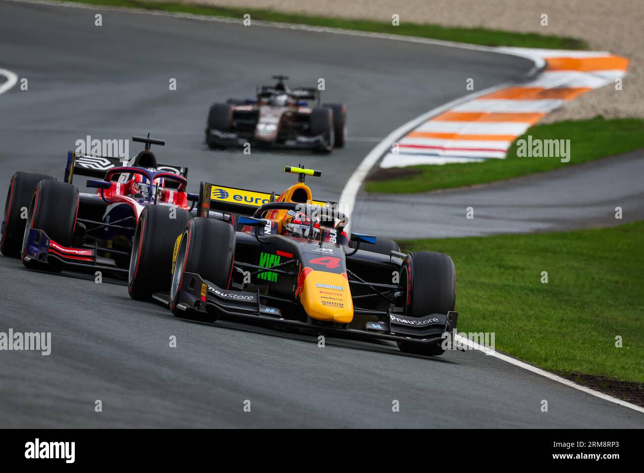 04 FITTIPALDI Enzo (bra), Rodin Carlin, Dallara F2, azione durante l'undicesima prova del Campionato FIA di Formula 2 2023 dal 25 al 28 agosto 2023 sul circuito di Zandvoort, a Zandvoort, Paesi Bassi Foto Stock