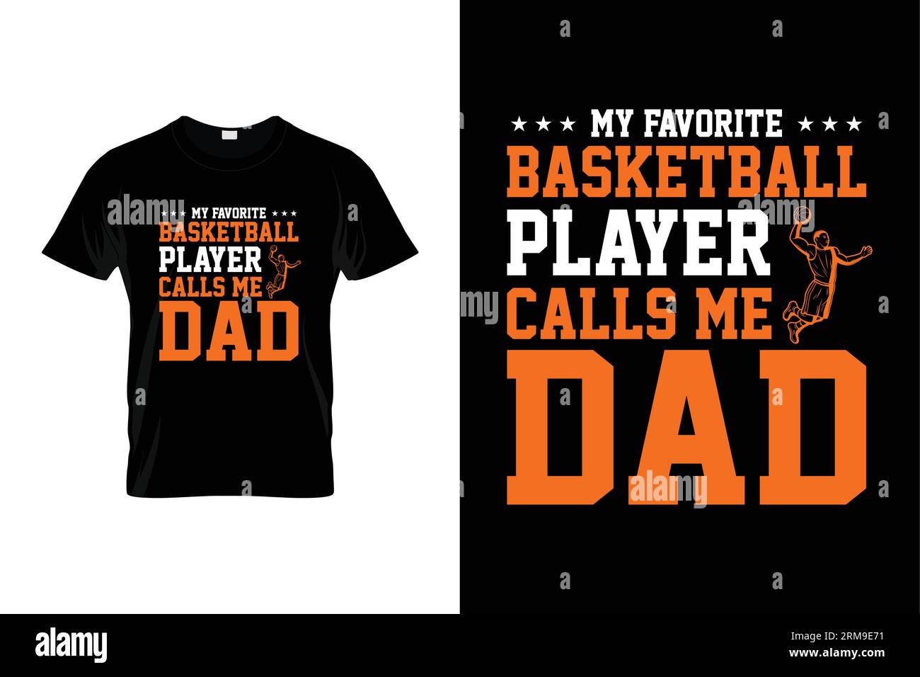 Il mio giocatore di basket preferito mi chiama Dad Funny Basketball T-shirt Illustrazione Vettoriale