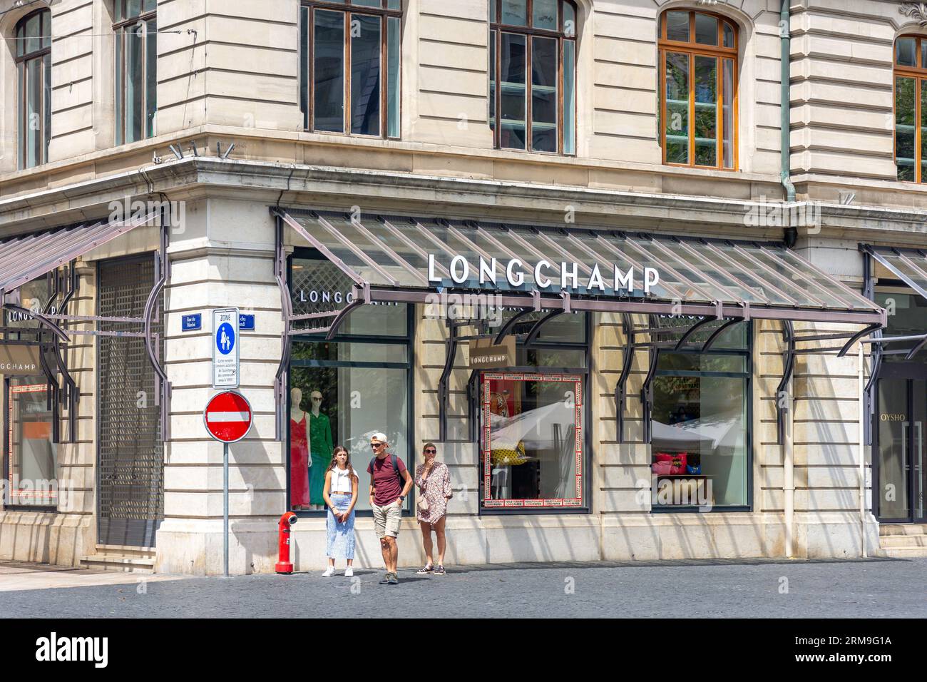Longchamp, Place de Molard, Vieille-Ville, Ginevra (Genève) Cantone di Ginevra, Svizzera Foto Stock