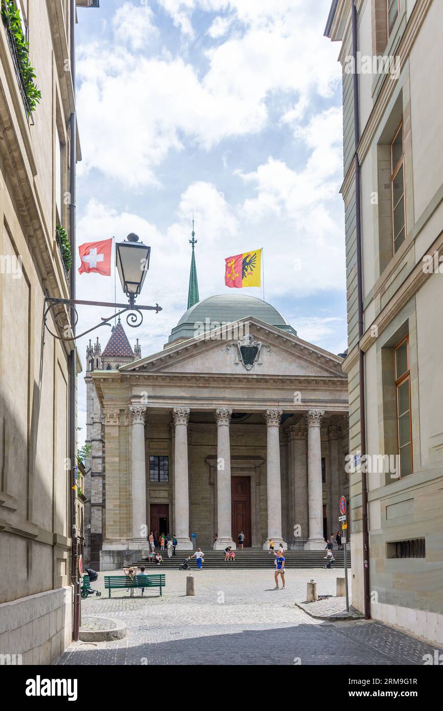 Cattedrale di St Pierre (Cathédrale Saint-Pierre Genève), CR de Saint-Pierre, Vieille-Ville, Ginevra (Genève) Cantone di Ginevra, Svizzera Foto Stock