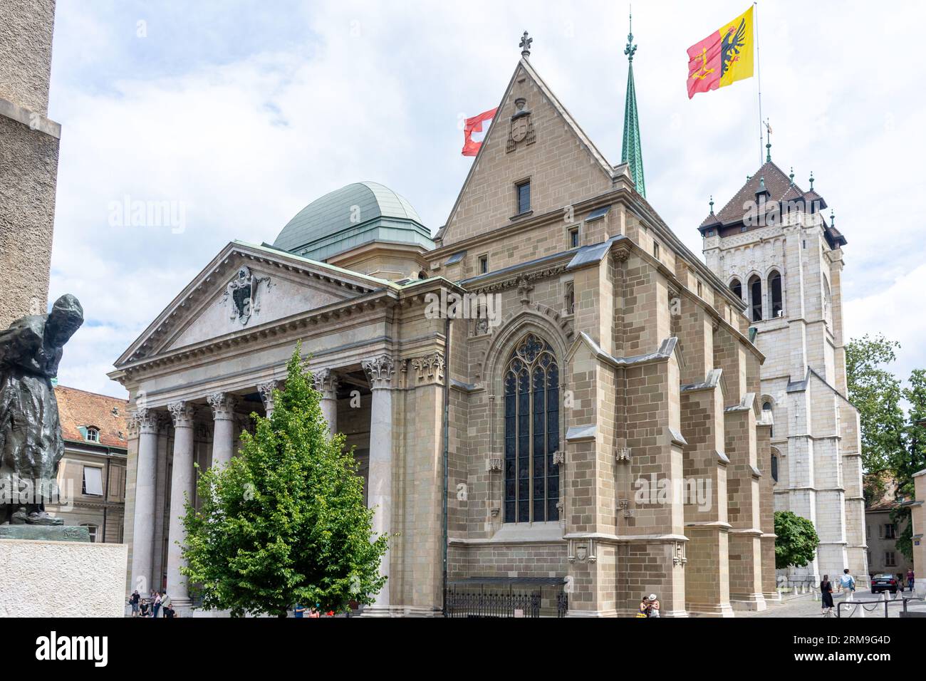 Cattedrale di St Pierre (Cathédrale Saint-Pierre Genève), Vieille-Ville, Ginevra (Genève) Cantone di Ginevra, Svizzera Foto Stock