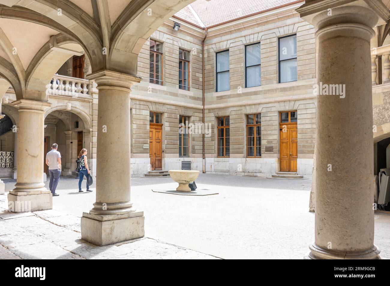 Cancellerie d'État (Ufficio governativo), Rue de l'Hôtel-de-Ville, Vieille-Ville, Ginevra (Ginevra) Cantone di Ginevra, Svizzera Foto Stock