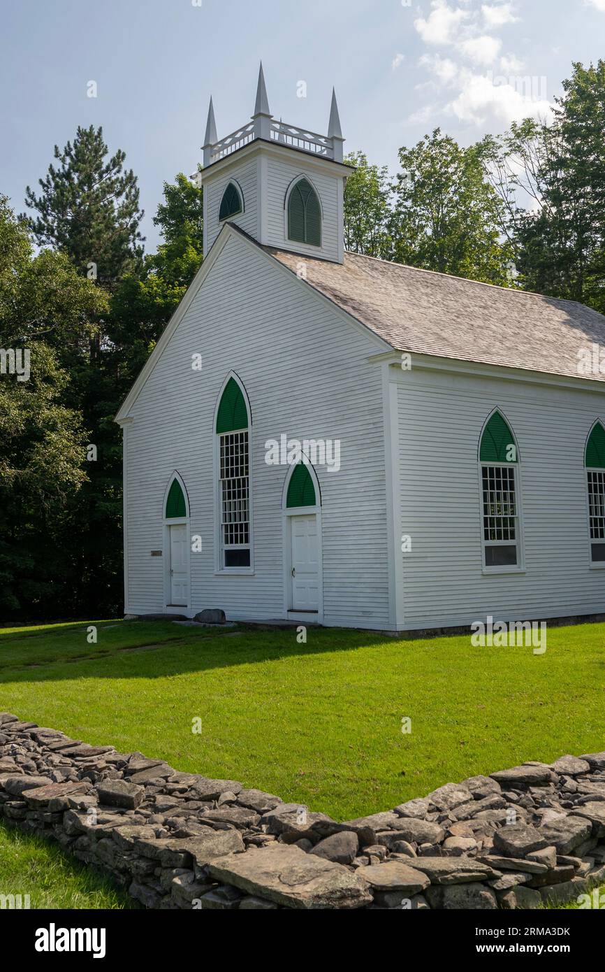 South Solon Meeting House nel Maine Foto Stock
