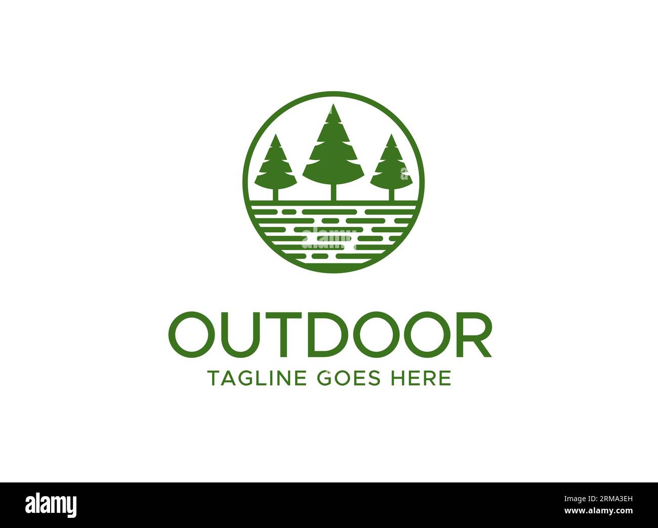 Ti presentiamo il nostro logo Outdoor Landscape Nature Pine Tree, un design senza cuciture perfetto per aggiungere un tocco creativo a qualsiasi progetto. Con il suo intricato deta Illustrazione Vettoriale