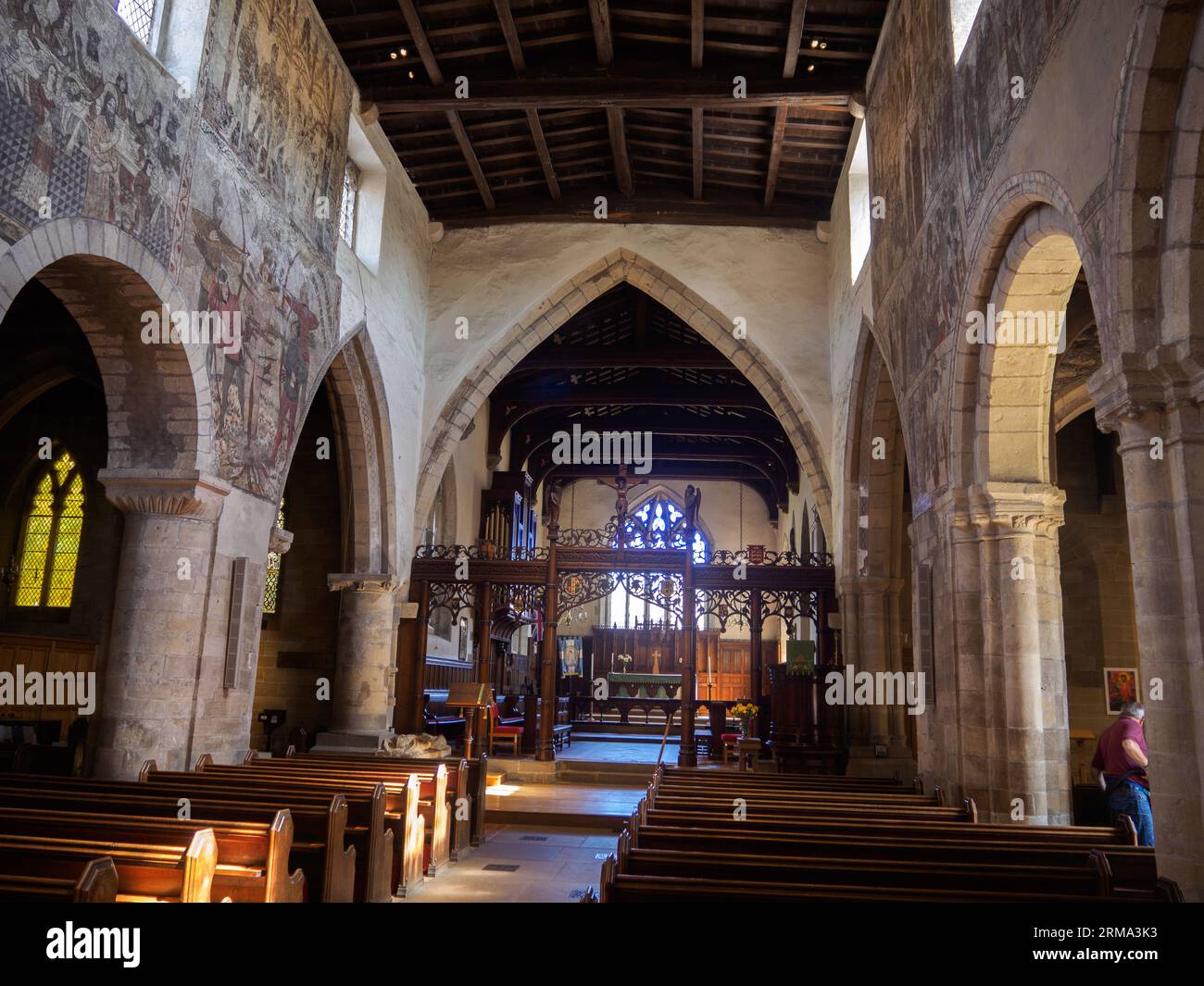 La nave St Peter and St Paul Church Pickering Foto Stock