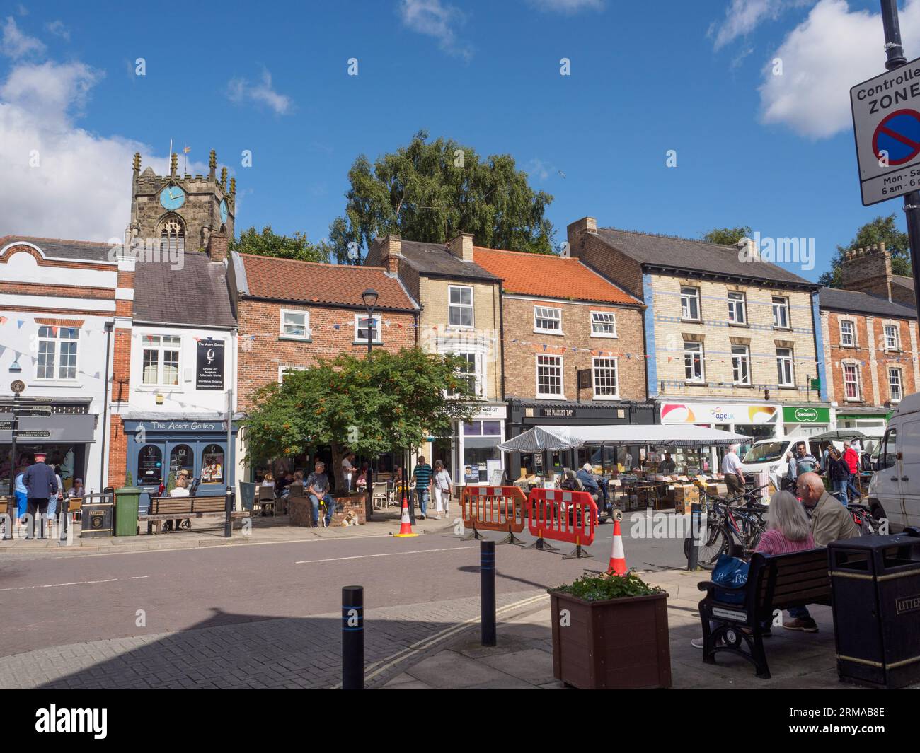 Market Day a Pocklington, East Yorkshire Foto Stock