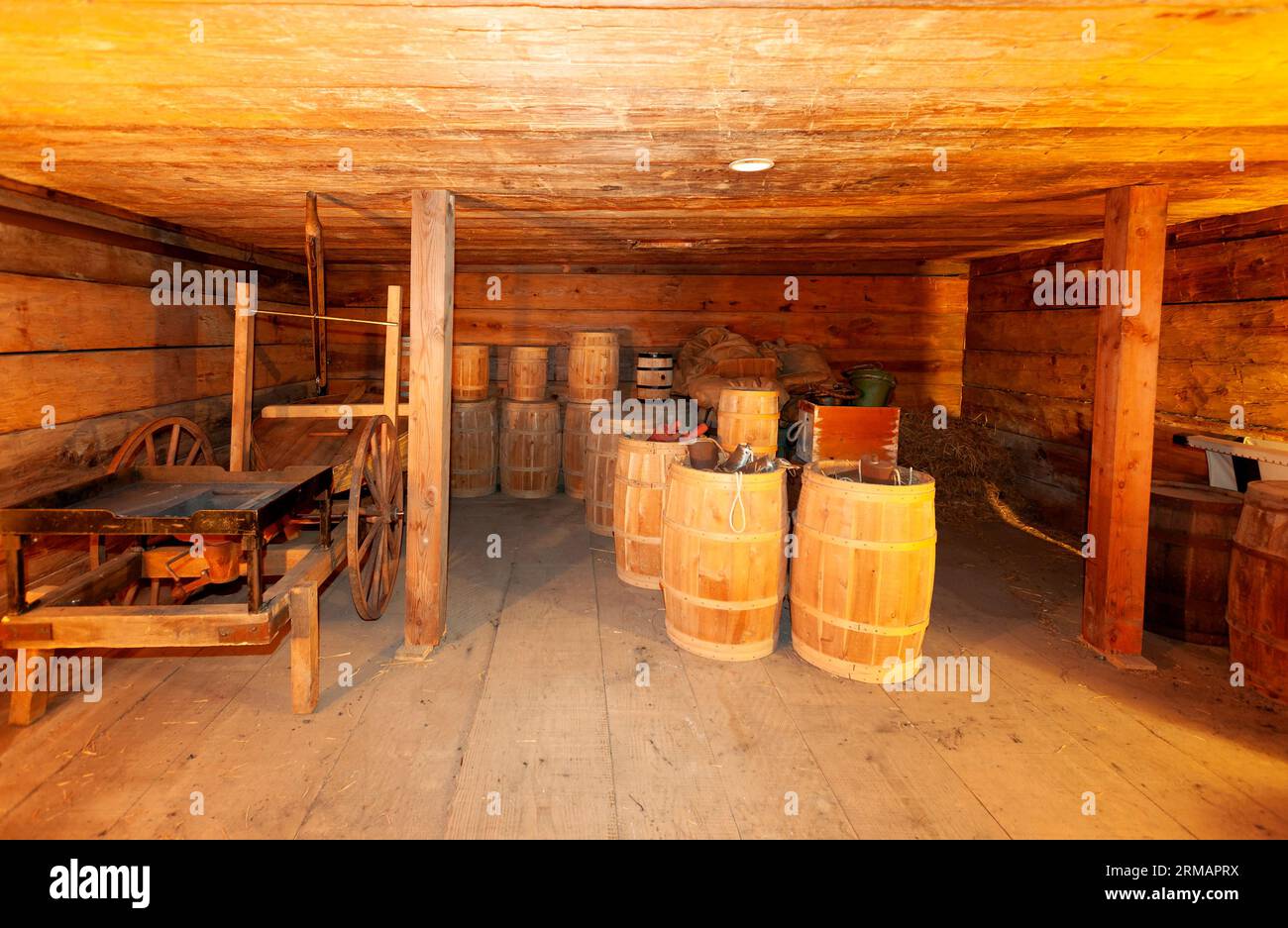 Magazzino a prova di bomba del sud-ovest e ospedale d'assedio presso il Fort Stanwix National Monument. Foto Stock