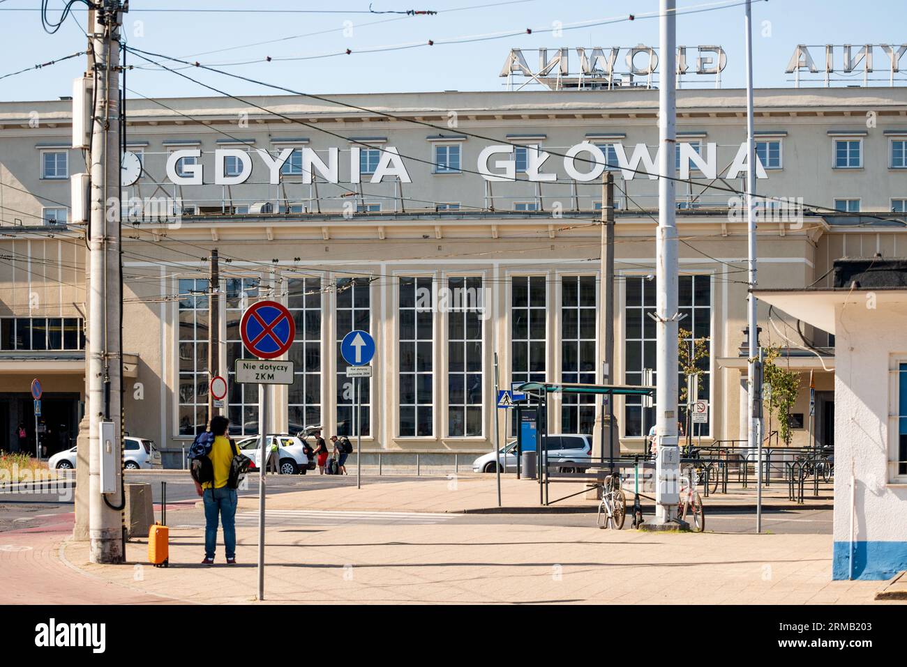 Gdynia Glowna stazione ferroviaria principale di Gdynia, Polonia, Europa, UE Foto Stock
