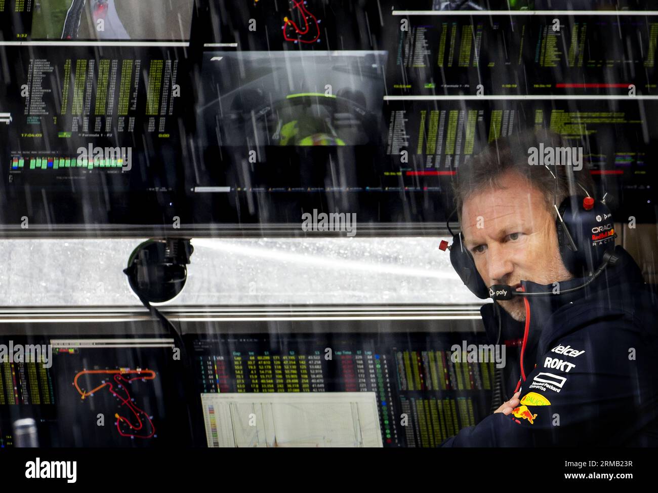 ZANDVOORT - Christian Horner (Red Bull Racing) durante il Gran Premio di F1 dei Paesi Bassi sul circuito Zandvoort il 27 agosto 2023 a Zandvoort, Paesi Bassi. ANP KOEN VAN WEEL Foto Stock