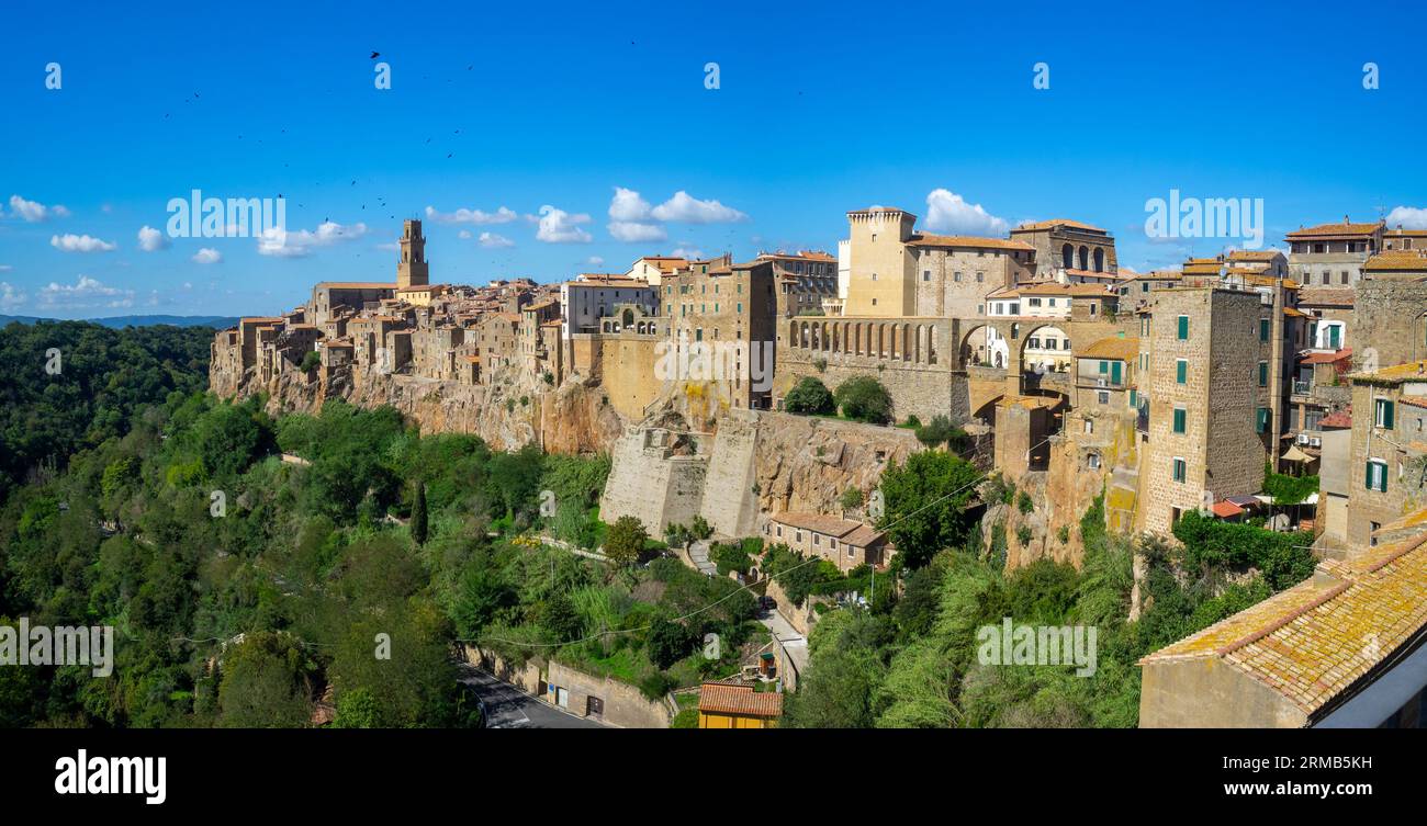 Panorama di Pitigliano Foto Stock