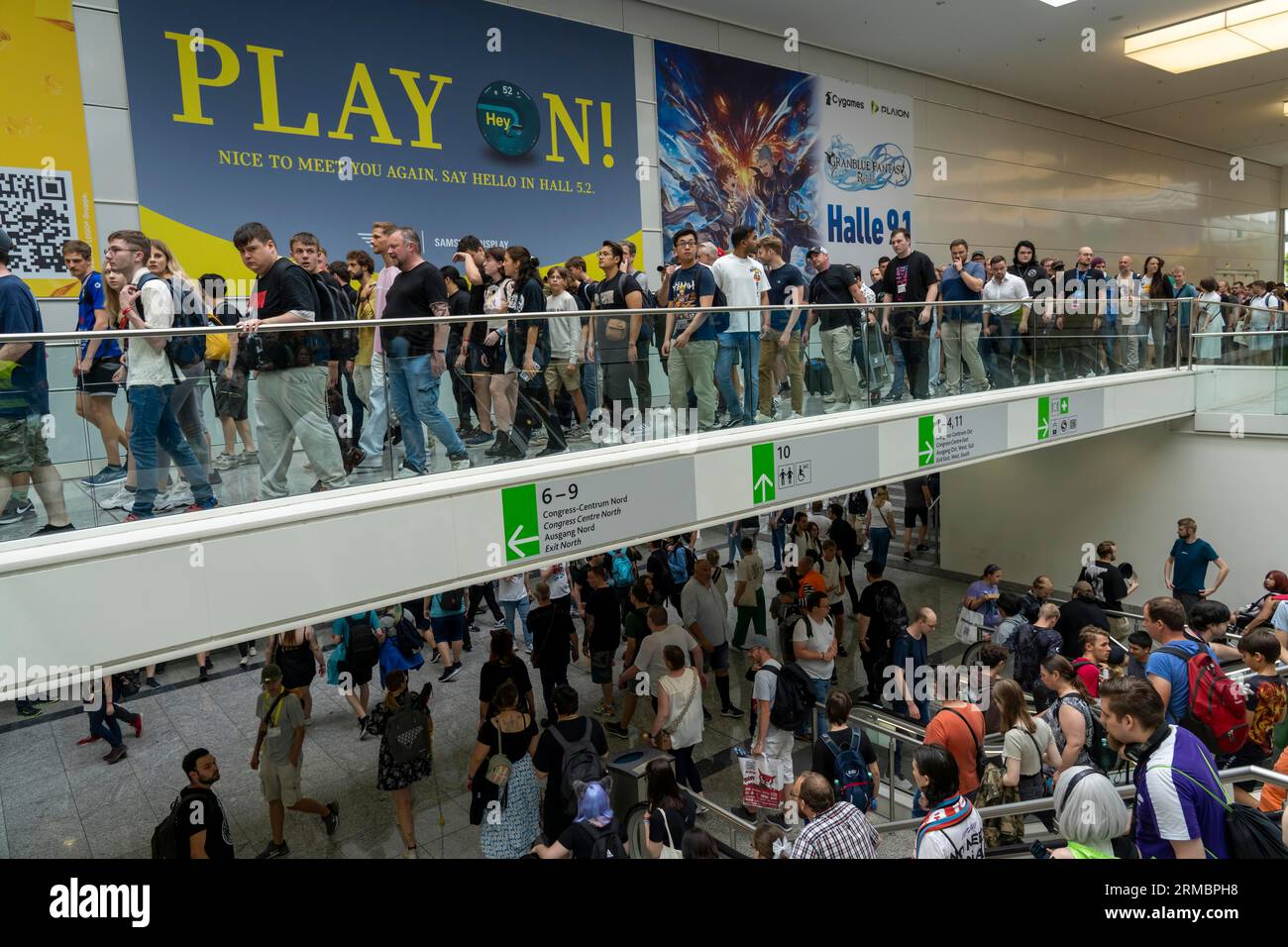 Gamescom, alla più grande fiera mondiale di videogiochi e di giochi per computer a Colonia, in Germania, Foto Stock