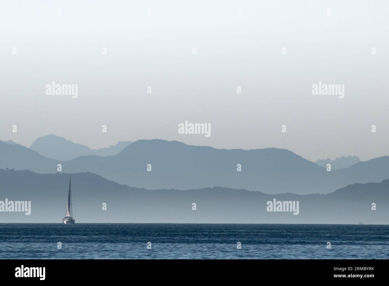 Barca a Vela in Sardegna Foto Stock