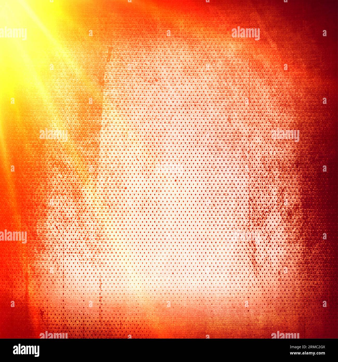 Schema rosso con scoppio di sole grunge sfondo quadrato e illustrazione. Sfondo, design semplice per le tue idee, ideale per annunci e progetti Foto Stock