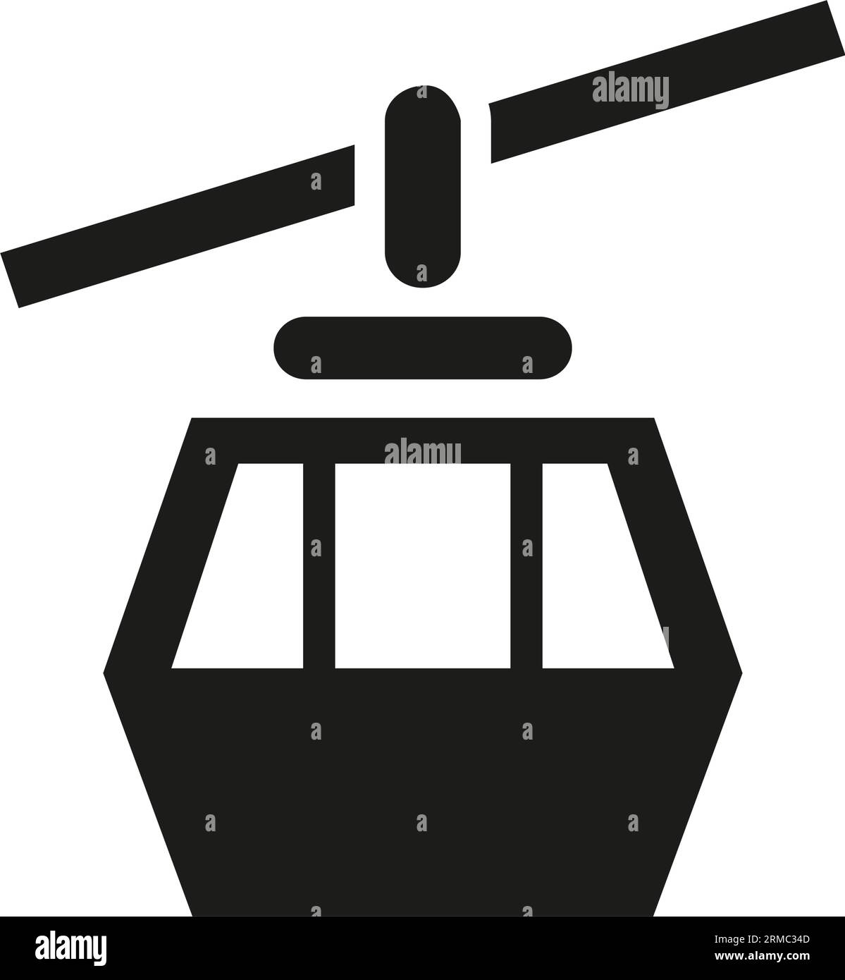 Icona cabina funivia Illustrazione Vettoriale
