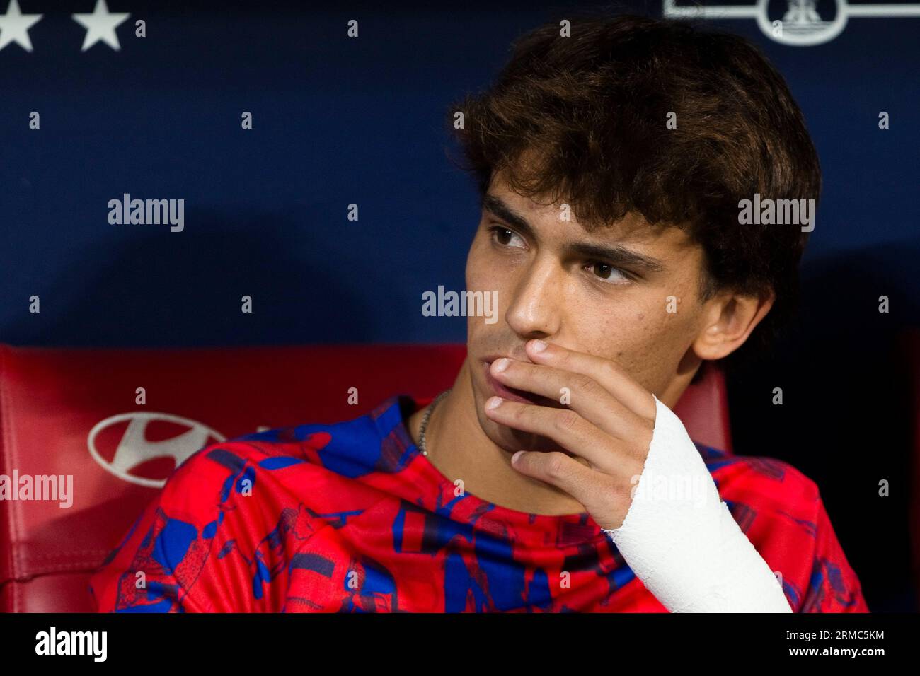 Madrid, Spagna. 14 agosto 2023. Joao Felix dell'Atletico de Madrid visto durante la partita di LaLiga EA Sports 2023/24 tra Atletico de Madrid e Granada allo Stadio Civitas Metropolitano. Punteggio finale; Atletico de Madrid 3:1 Granada (foto di Guillermo Martinez/SOPA Images/Sipa USA) credito: SIPA USA/Alamy Live News Foto Stock