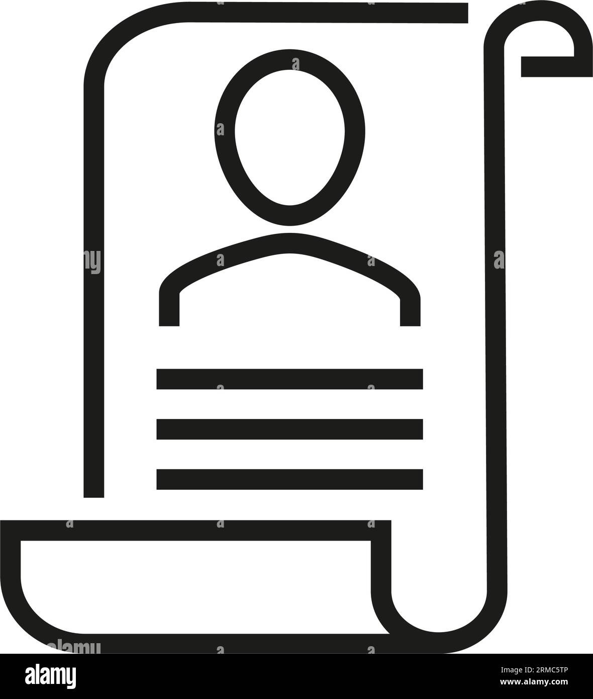 Curriculum, icona Vitae Vector Illustrazione Vettoriale