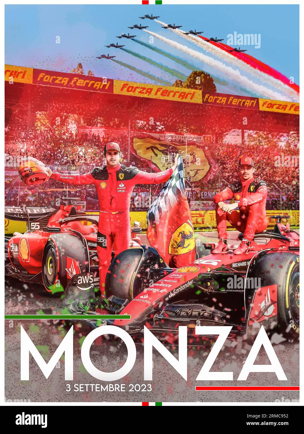 Poster gara del Gran Premio di F1 italiano (Monza) Foto Stock