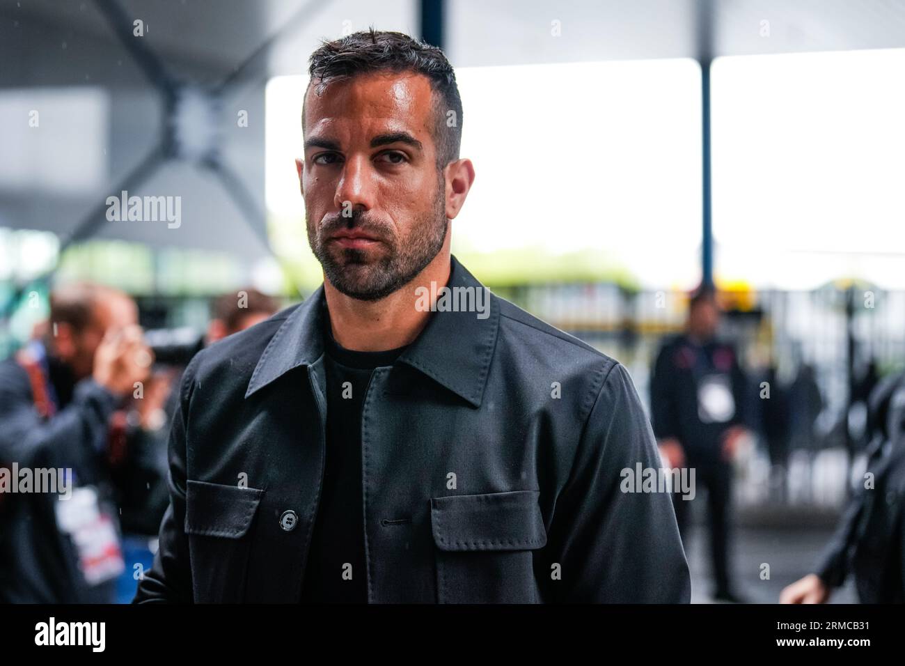 Rotterdam, Paesi Bassi. 27 agosto 2023. Rotterdam - il detentore del Feyenoord Kostas Lamprou durante la partita Eredivisie tra Feyenoord e Almere City allo Stadion Feijenoord De Kuip il 27 agosto 2023 a Rotterdam, nei Paesi Bassi. Credito: Immagini da Box a Box/Alamy Live News Foto Stock